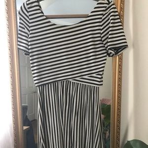 black and white dress